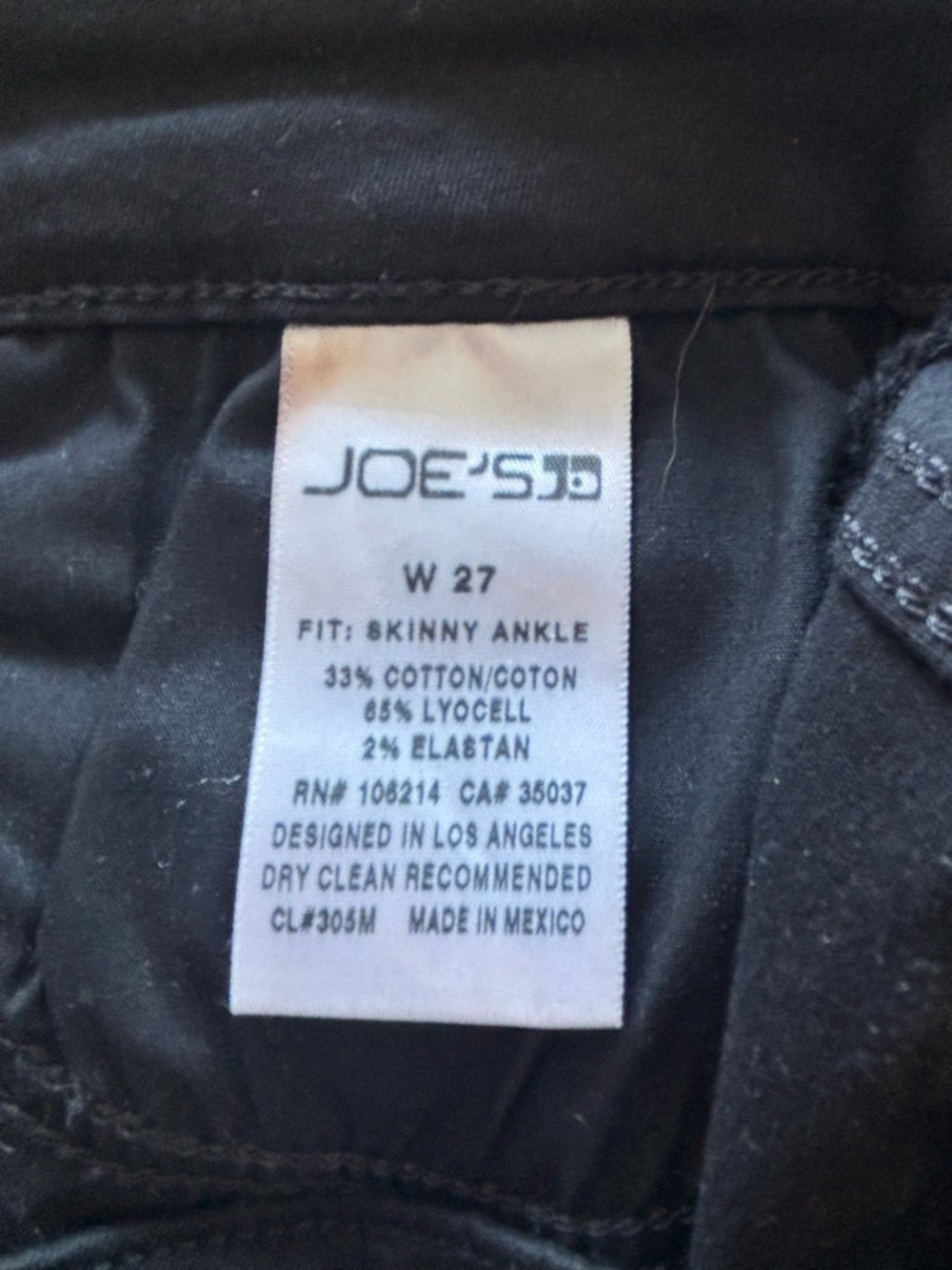 Joe's Jeans Black and White Tweed-Front Skinny Pants - Picture 5 of 5